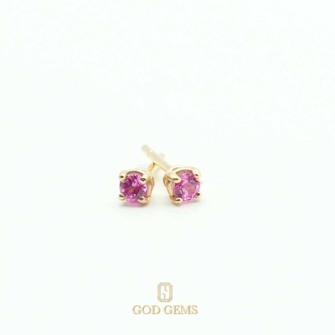 Broqueles de Espinelas en Oro de 18k 3mm