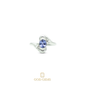 Anillo de Tanzanita en Oro Blanco 14k