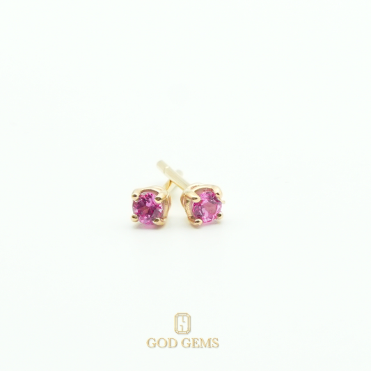 Broqueles de Espinelas en Oro de 18k 3mm