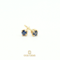 Broqueles de Zafiros en Oro 18k 3mm.