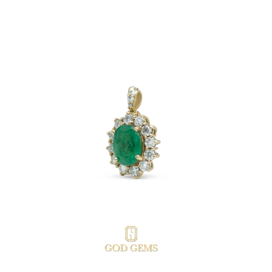 Dije de Esmeralda y Diamnates Naturales