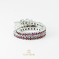 Pulsera Tenis de Rubíes en Oro Blanco de 14K.