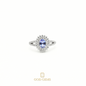 Anillo de Tanzanita en Oro Blanco 14k