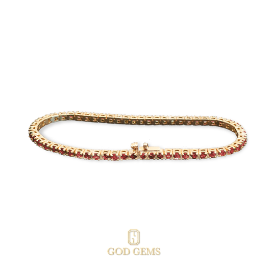 Pulsera Tenis de Rubies en Oro 14k