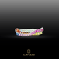 Pulsera Tenis de Zafiros Rainbow con Montura en Plata S 925