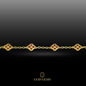Pulsera Tréboles de Esmeraldas en Oro 14K.